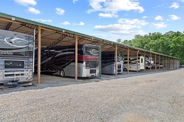 Covered large rv parking spaces